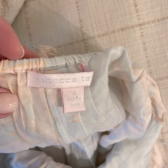 Rebecca Taylor Whimsical Cotton, 100% Silk-lined, adjustable Top! - Picture 4 of 5